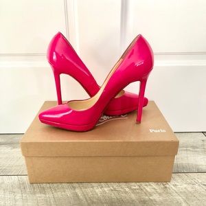 CHRISTIAN LOUBOUTIN pigalle plato 120 patent pumps